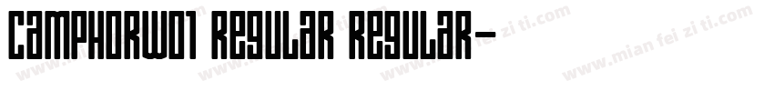CamphorW01 Regular Regular字体转换